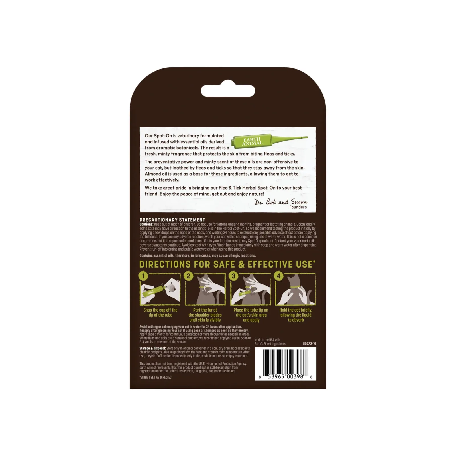 Earth Animal Nature's Protection Flea & Tick Spot On for Cats - Image 2