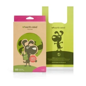 Earth Rated Dog Poop Bags, 120 Lavender-scented Easy-tie Bags with Handles (not on rolls) Lavender-Scented 120-Count 8 X 2 X 5 inches