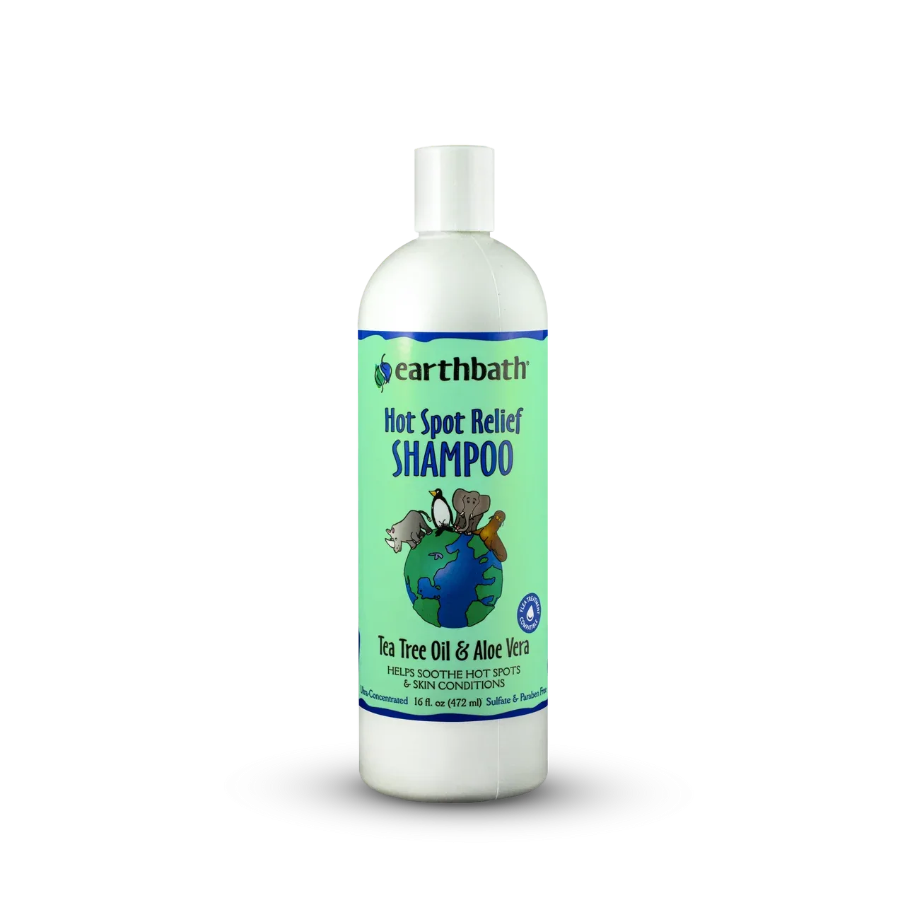 Earthbath Hot Spot Relief Shampoo, Tea Tree & Aloe Vera 16oz