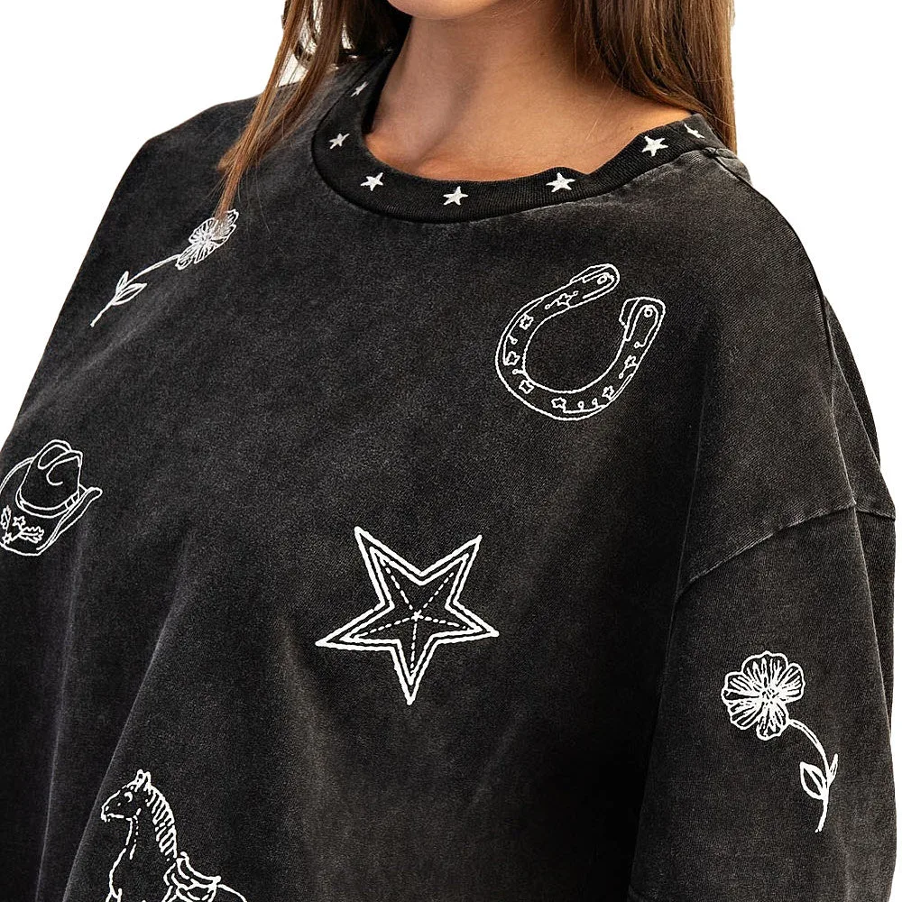 Ee Some Women's Ash Black Top - Image 2