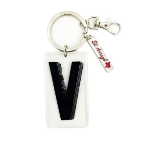 El Arroyo Marquee Letter V Keychain