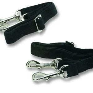 Elastic Leg Straps with SnapsBk/Wh