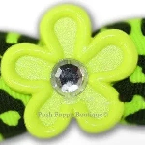 Electric Lime Dog Hair Bow