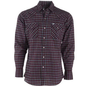 Ely Cattleman Mens Black Long Sleeve Check Shirt