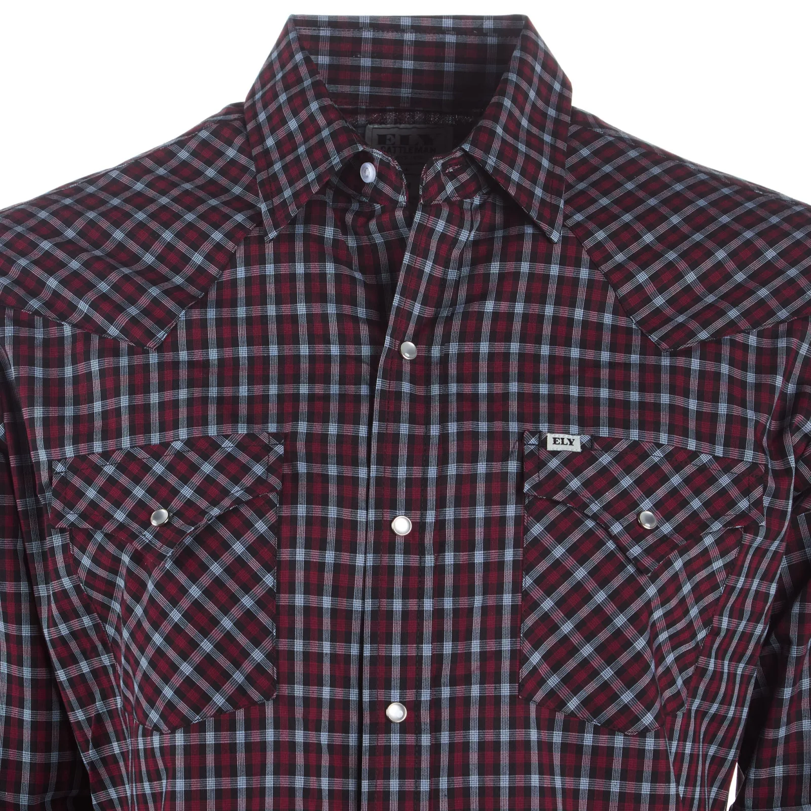 Ely Cattleman Mens Black Long Sleeve Check Shirt - Image 2