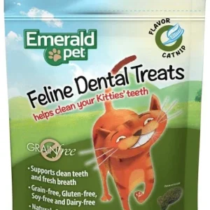Emerald Pet Feline Dental Treats Catnip Flavor