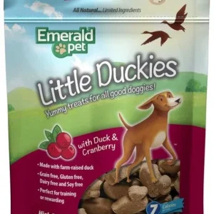 Emerald Pet Little Duckies Dog Treats with Duck and Cranberry