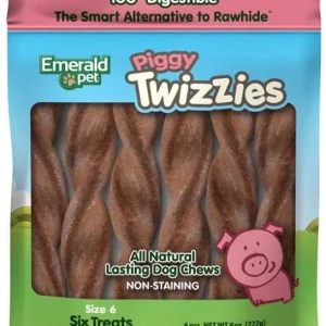 Emerald Pet Piggy Twizzies Natural Dog Chews