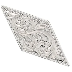 Engrav Diamond Shape Accent Concho 1.5X1/2X1.5 Sil