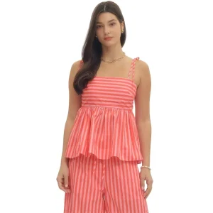 Entro Women's Orange Sleeveless Top