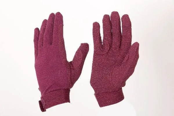 Eous Kids Cotton Gloves Xx-Small Burgundy