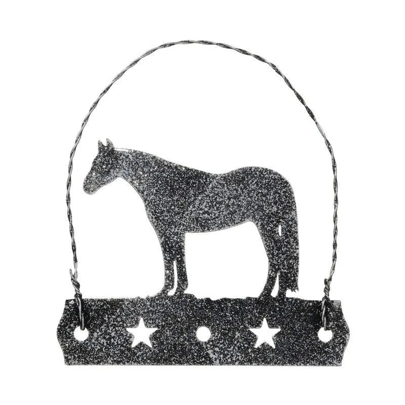Equine Motif Glitter Ornament