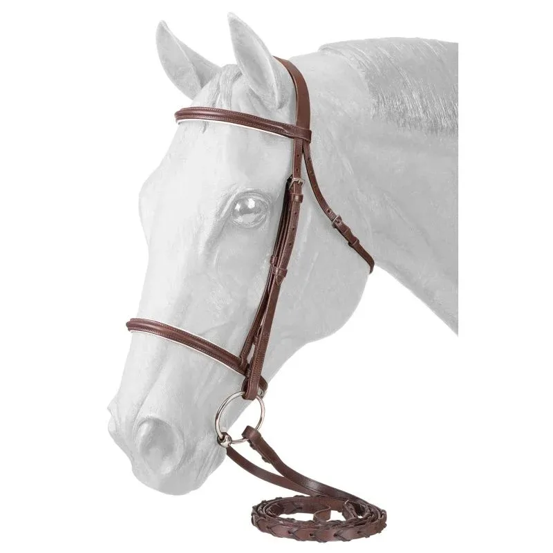 EquiRoyal Padded Noseband Snaffle Bridle - Image 2