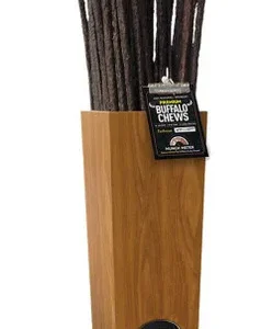 Etta Says! Dog Premium Crunchy Buffalo Chew 3 Foot Starter Kit Display 54 Count
