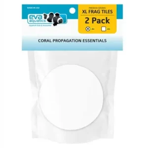 Eva Aquatics Ceramic Frag 4" Round Tile 2 Pack White