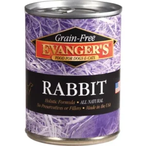 Evangers Grain-Free Rabbit Canned Dog and Cat Food 12Ea/12.8 Oz, 12 Pk