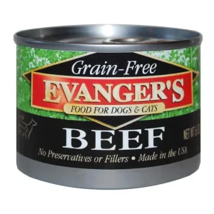 Evanger's Grain-Free Wet Dog & Cat Food Beef 6oz 24pk