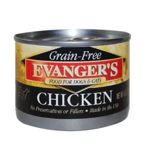 Evanger's Grain-Free Wet Dog & Cat Food Chicken 6oz 24pk