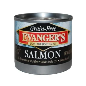 Evanger's Grain-Free Wet Dog & Cat Wet Dog Food Wild Salmon, 6 oz 24 ct