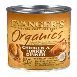 Evangers Organics Chicken and Turkey Canned Dog Food 12Ea/12.8 Oz, 12 Pk