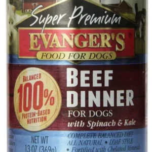Evanger's Super Premium Beef Dinner Canned Dog Food - 12.8 Oz - Case of 12