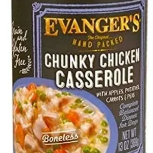 Evanger's Super Premium Chunky Chicken Casserole Canned Dog Food - 12 Oz-12 Pack