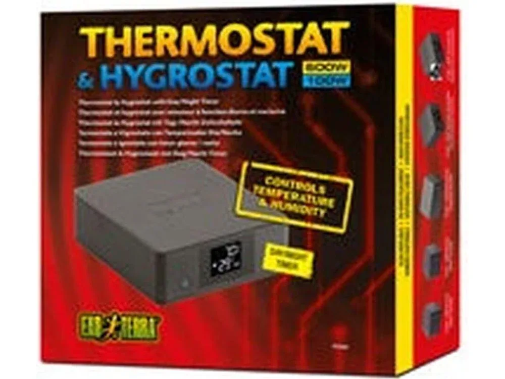 Exo Terra Thermostat (600W) & Hygrostat (100W) with Day/Night timer