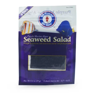 (EXPIRED 12/25) Purple Seaweed Salad (4 Pack) Dried Marine Algae Fish Food 12g - San Francisco Bay Brand