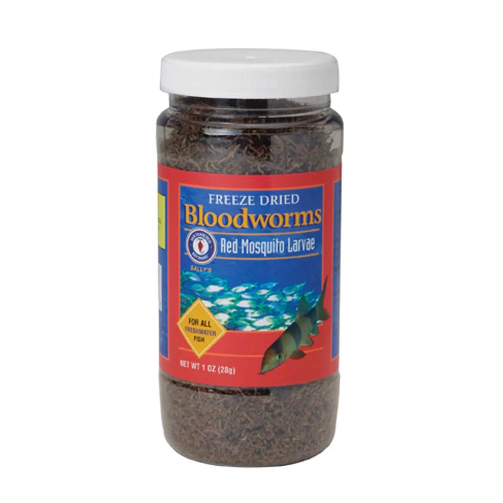 (EXPIRED) Freeze Dried Bloodworms Fish Food (1 oz) - San Francisco Bay Brand
