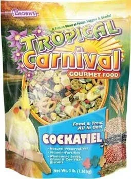 F.M. Brown's Tropical Carnival Cockatiel 3lb -90591 {L+1} C= 423051 - Image 2