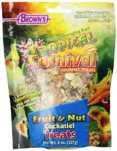F.M. Brown's Tropical Carnival Fruit Nut Cockatiel Treat 8oz-94186 {L+1}423221
