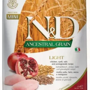 Farmina Ancestral Grain Chicken & Pomegranate Light Mini Dry Dog Food - 5.5 lbs