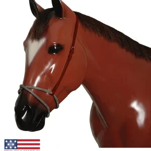 Feather-Weight Leather Rubber Figure 8 Noseband