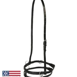 Featherweight Leather Flash Noseband Race Halter