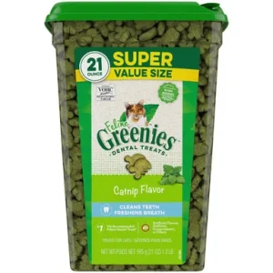 FELINE GREENIES Dental Treats Catnip Flavor 21oz