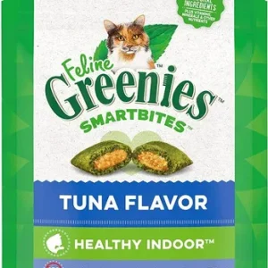 FELINE GREENIES SMARTBITES Hairball Control Tuna Flavor Treats for Cats 4.6 Ounces
