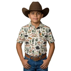 Ferrell Brands Inc Boy's The Wilder Brown Polo