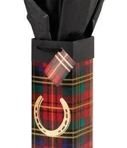 Festive Plaid Wine Gift Bag Plaid