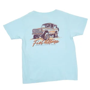 Fieldstone Boy's Chambray Neon Bronco Tee Shirt