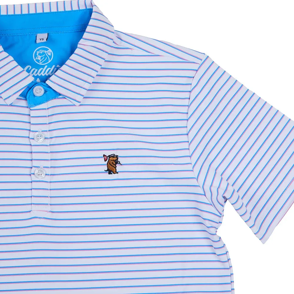 Fieldstone Boy's Pink & Blue Range Polo - Image 2