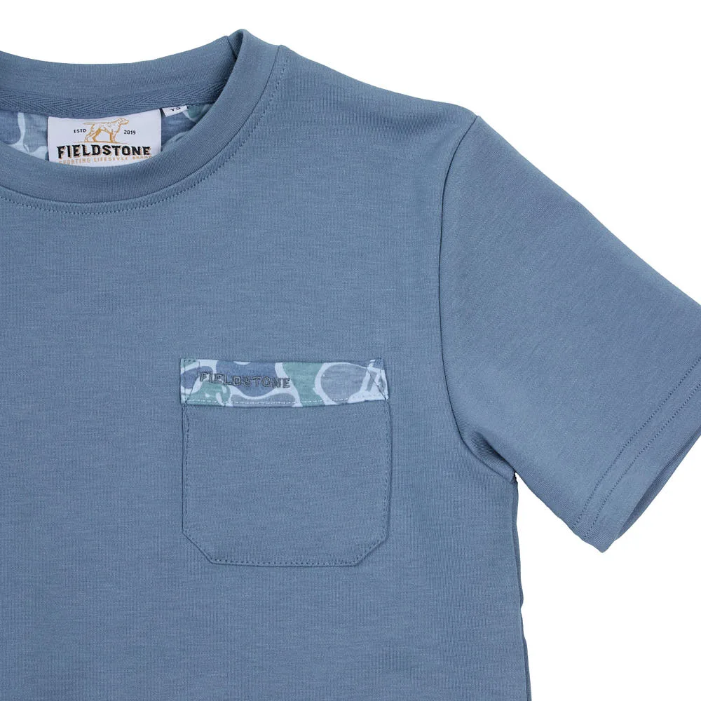 Fieldstone Boy's Saltwater with Camo Pocket Tee Shirt - Image 2
