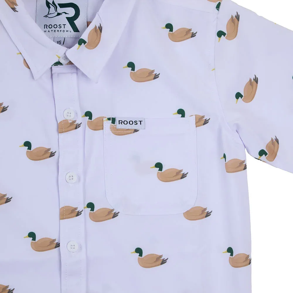 Fieldstone Boy's White Mallard Button Shirt - Image 2