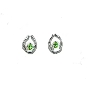 Finishing Touch Hrsshoe Birthstone Earrings Jan