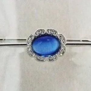 Finishing Touch Lt Sapphire Cats Eye Stock Pin