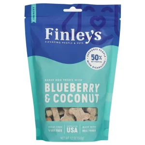 Finleys Dog Crunchy Biscuits Blueberry And Coconut, 12 oz