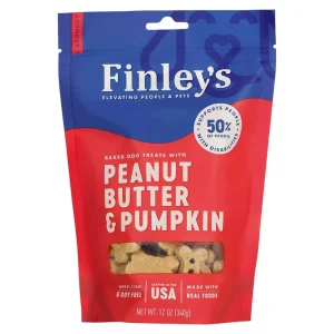 Finleys Dog Crunchy Biscuits Peanut Butter And Pumpkin, 12 oz