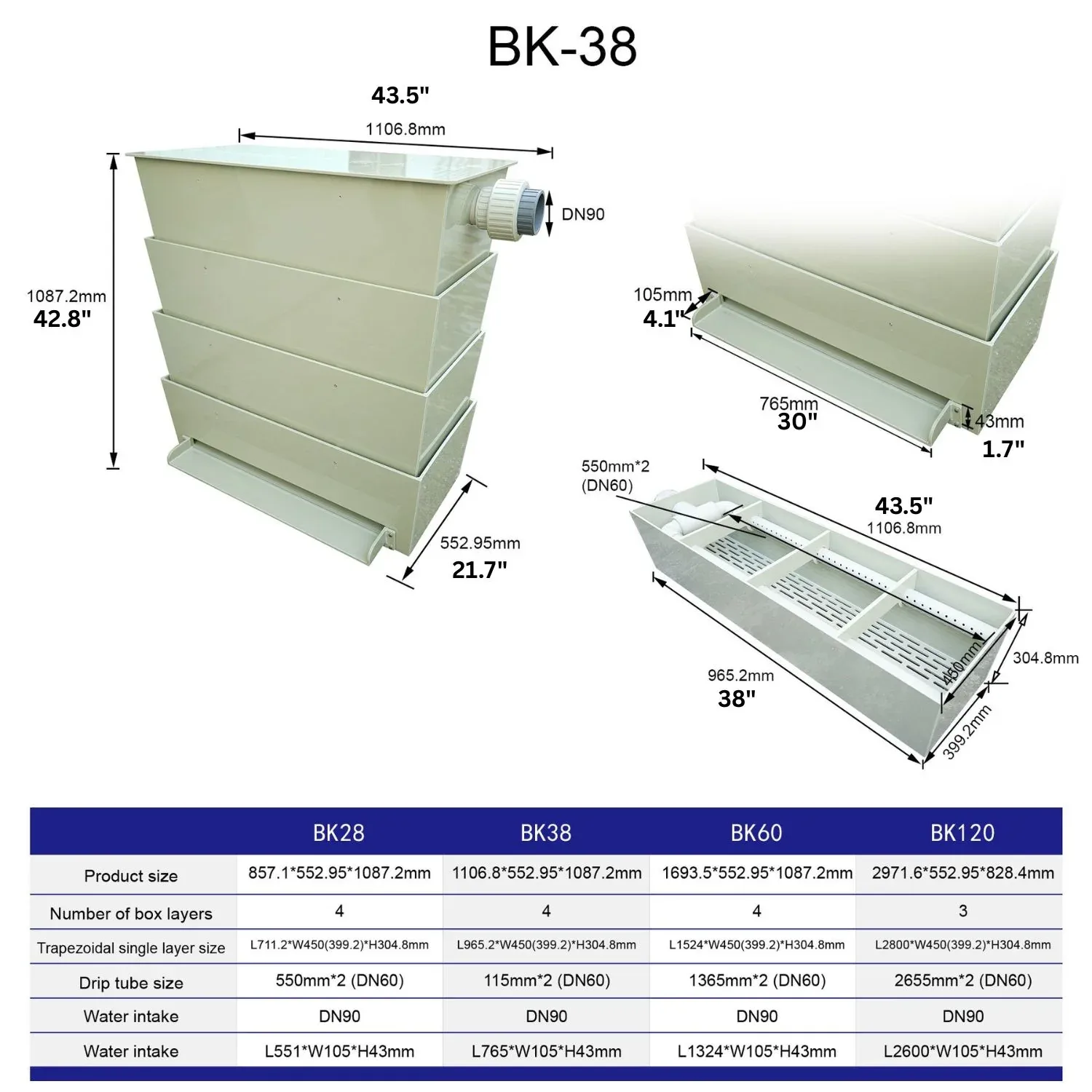 Fish Pond Bakki Shower Trickle Filter Drip Box Filters Ponds Up To 9,120 Gallons At 10,200 Gallons Per Hour (GPH) - Image 2