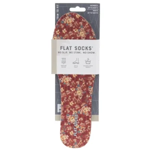 Flat Socks Red Thatcher Floral Mesh Flat Sock SMALL