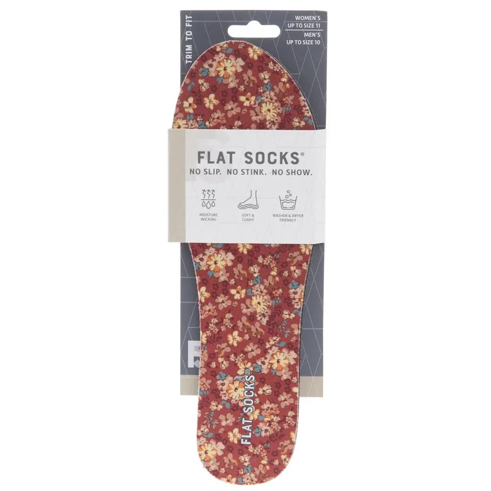 Flat Socks Red Thatcher Floral Mesh Flat Sock SMALL