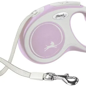 Flexi Comfort Retractable Nylon Tape Dog Leash Pink